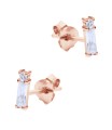 Shining CZ Crystal Silver Stud Earring STS-6224